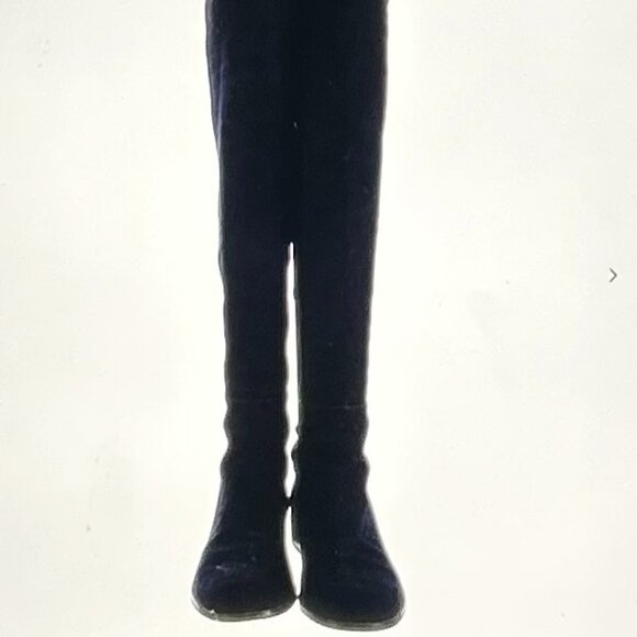 Stuart Weitzman Suede Boots in Black & Blue Color Size 9 - Picture 1 of 9